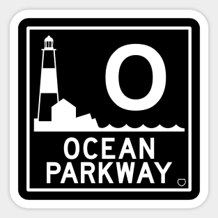 Ocean Parkway Night Sticker